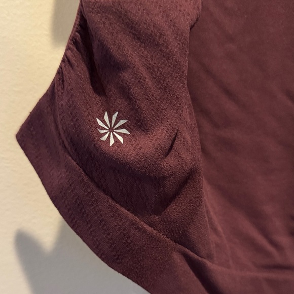 Athleta Women's Burgundy Tank Top Ruched sides - Picture 2 of 6